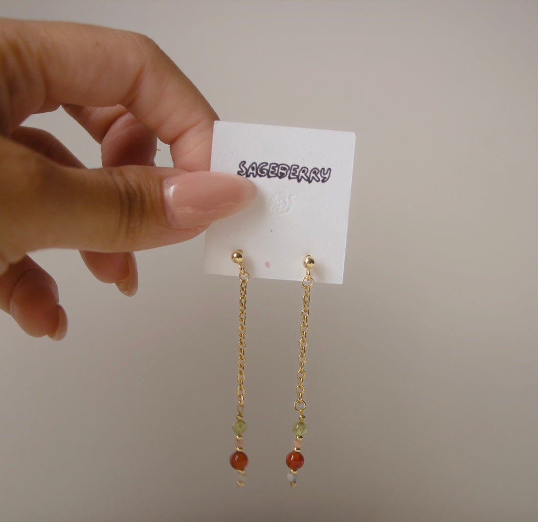 Gemstone Gumdrop Earrings