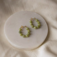 Sagie Jade Stud Hoop Earrings