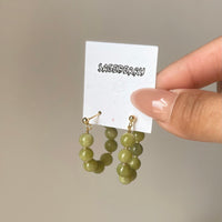 Sagie Jade Stud Hoop Earrings