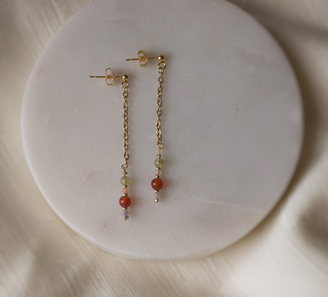 Gemstone Gumdrop Earrings